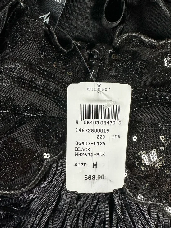 Windsor Women’s Black Sequin and Fringe Romper NWT Size M - Picture 11 of 14